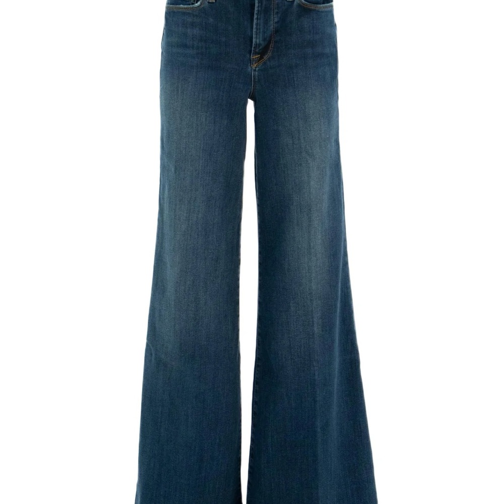 Frame Denim Dark Blue Wide Leg Jeans